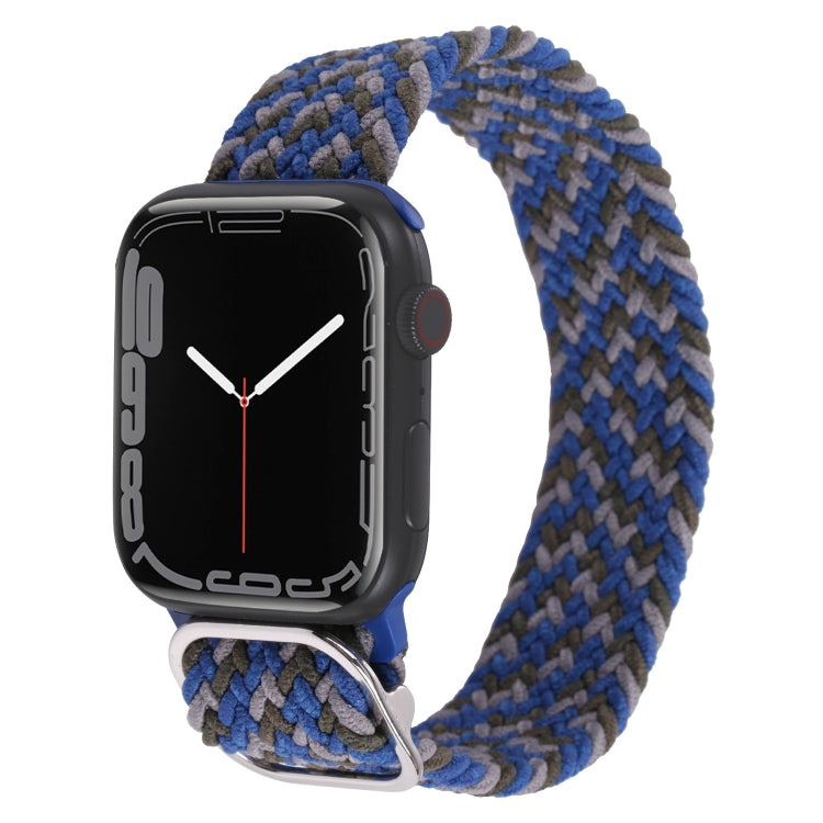 Cinturino in nylon con cinturino a treccia per serie Apple Watch, 7 45mm / 6&SE&5&4 44mm / 3&2&1 42mm