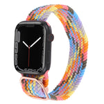 Cinturino in nylon con cinturino a treccia per serie Apple Watch, 7 45mm / 6&SE&5&4 44mm / 3&2&1 42mm