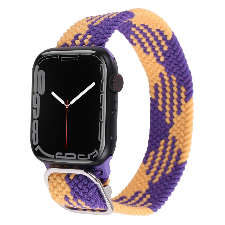 Cinturino in nylon con cinturino a treccia per serie Apple Watch, 7 45mm / 6&SE&5&4 44mm / 3&2&1 42mm