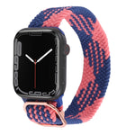 Cinturino in nylon con cinturino a treccia per serie Apple Watch, 7 45mm / 6&SE&5&4 44mm / 3&2&1 42mm