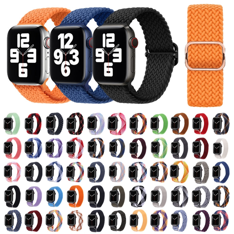 Cinturino in nylon con cinturino a treccia per serie Apple Watch, 7 45mm / 6&SE&5&4 44mm / 3&2&1 42mm