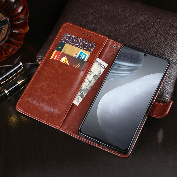 Custodia in pelle idewei Crazy Horse Texture con supporto e slot per carte e portafoglio, For Cubot X50, For Huawei nova 9, For Huawei nova 9 Pro