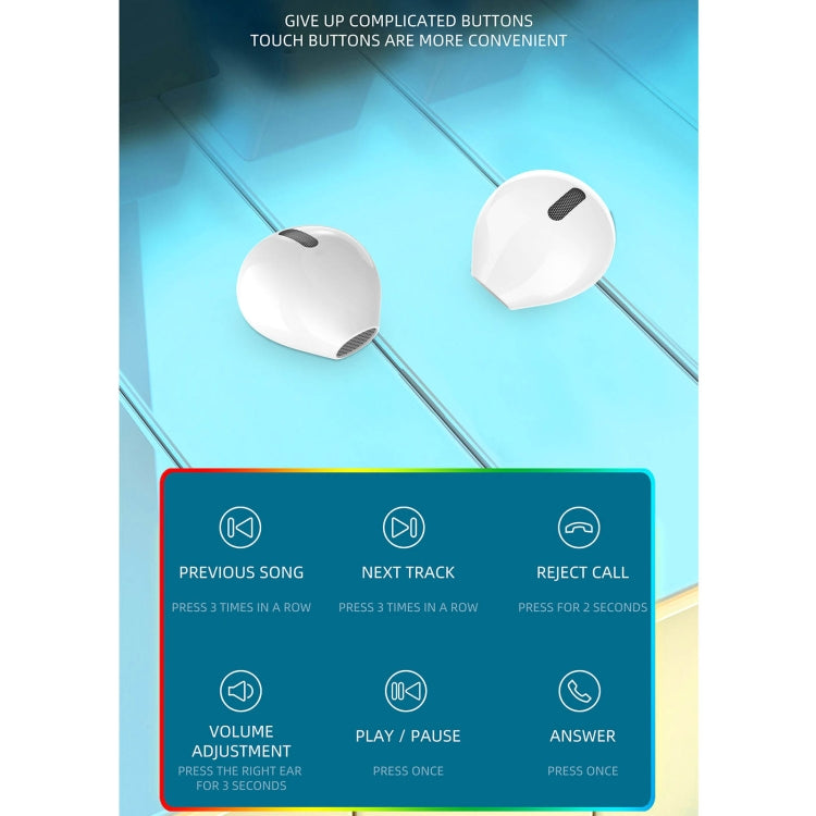X6WS Mini display digitale con riduzione del rumore Auricolare Bluetooth wireless TWS