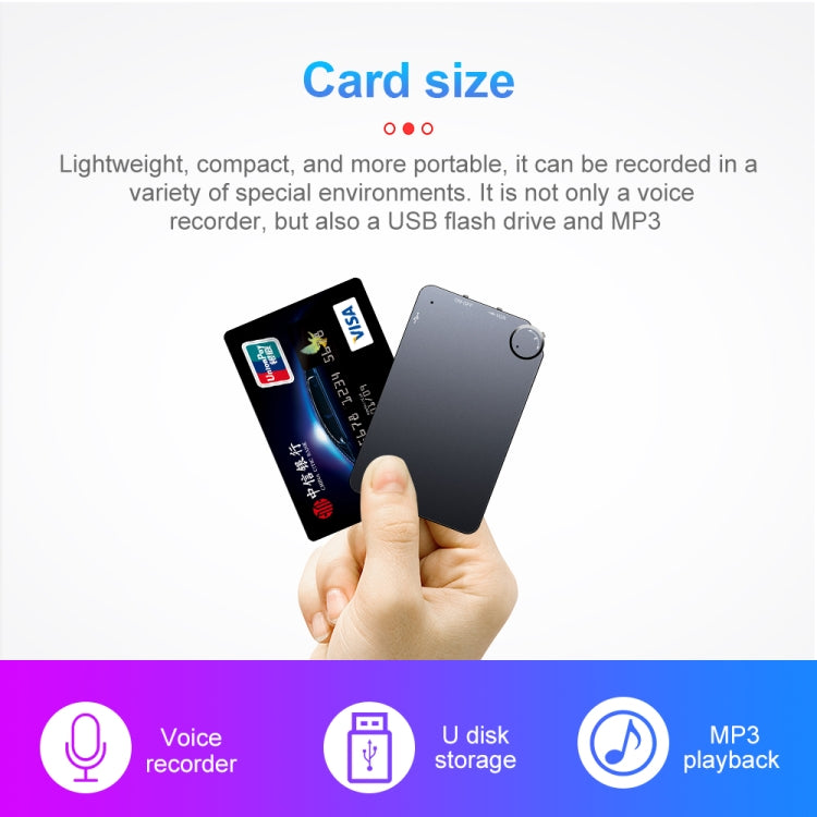 Registratore vocale portatile ultrasottile K2, 4GB, 8GB, 16GB, 32GB