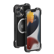 Custodia protettiva per telefono in metallo antiurto cavo R-JUST RJ51, For iPhone 12 / 12 Pro, For iPhone 12 Pro Max