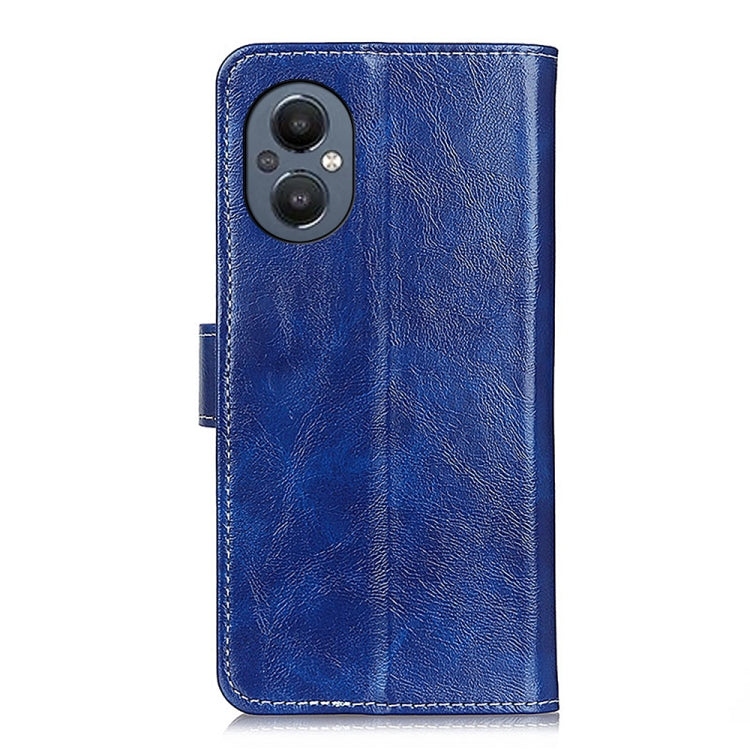 Custodia per cellulare in pelle a vibrazione orizzontale con struttura retrò Crazy Horse, For OnePlus Nord N20 5G
