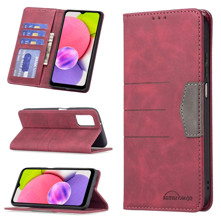 Custodia per telefono in pelle con giunzione magnetica, For Samsung Galaxy A02, For Samsung Galaxy A03s 164 Version, For Samsung Galaxy A03s 166 Version, For Samsung Galaxy A11, For Samsung Galaxy A13 5G, For Samsung Galaxy A21