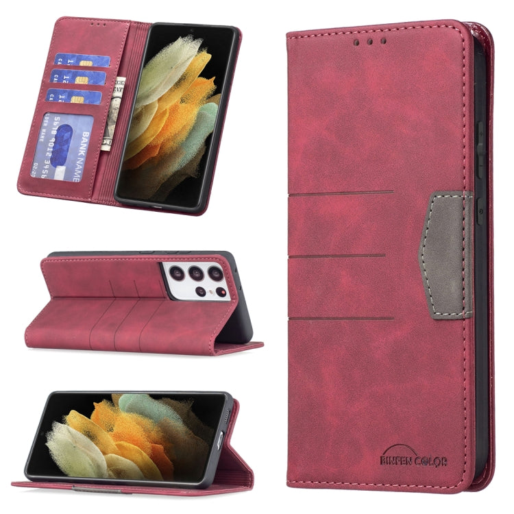 Custodia per telefono in pelle con giunzione magnetica, For Samsung Galaxy S21 5G, For Samsung Galaxy S21+ 5G, For Samsung Galaxy S21 Ultra 5G, For Samsung Galaxy S22+ 5G, For Samsung Galaxy S22 Ultra 5G, For Samsung Galaxy S22 5G