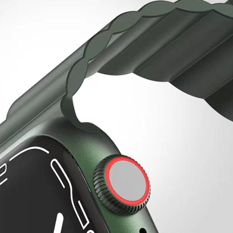 Cinturino magnetico Mutural in silicone liquido per la serie Apple Watch, 7 41mm / 6&SE&5&4 40mm / 3&2&1 38mm, 7 45mm / 6&SE&5&4 44mm / 3&2&1 42mm