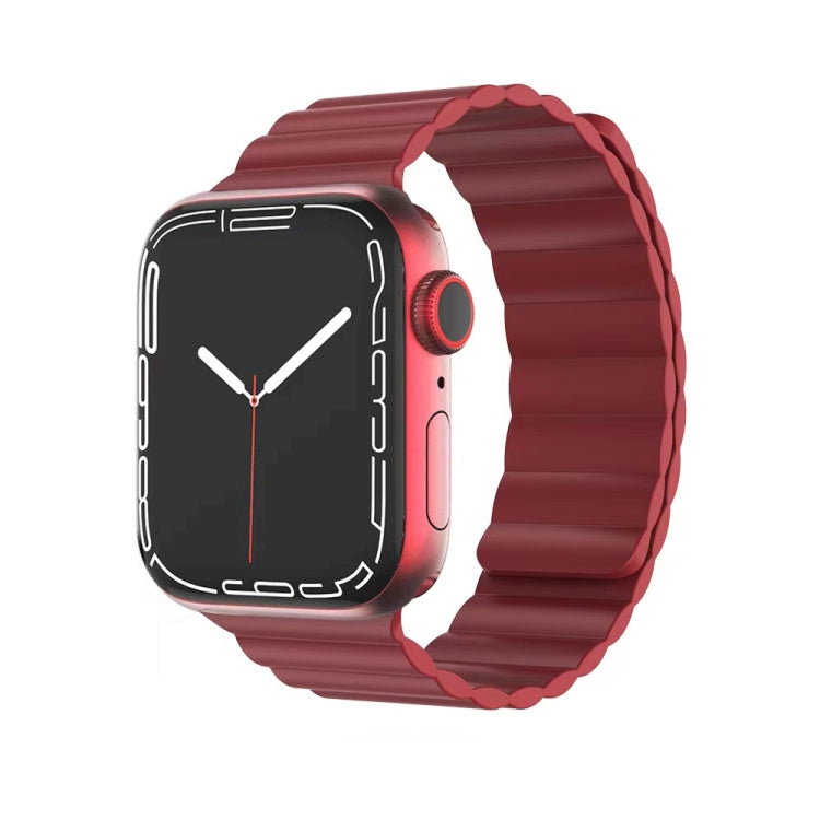Cinturino magnetico Mutural in silicone liquido per la serie Apple Watch, 7 41mm / 6&SE&5&4 40mm / 3&2&1 38mm, 7 45mm / 6&SE&5&4 44mm / 3&2&1 42mm