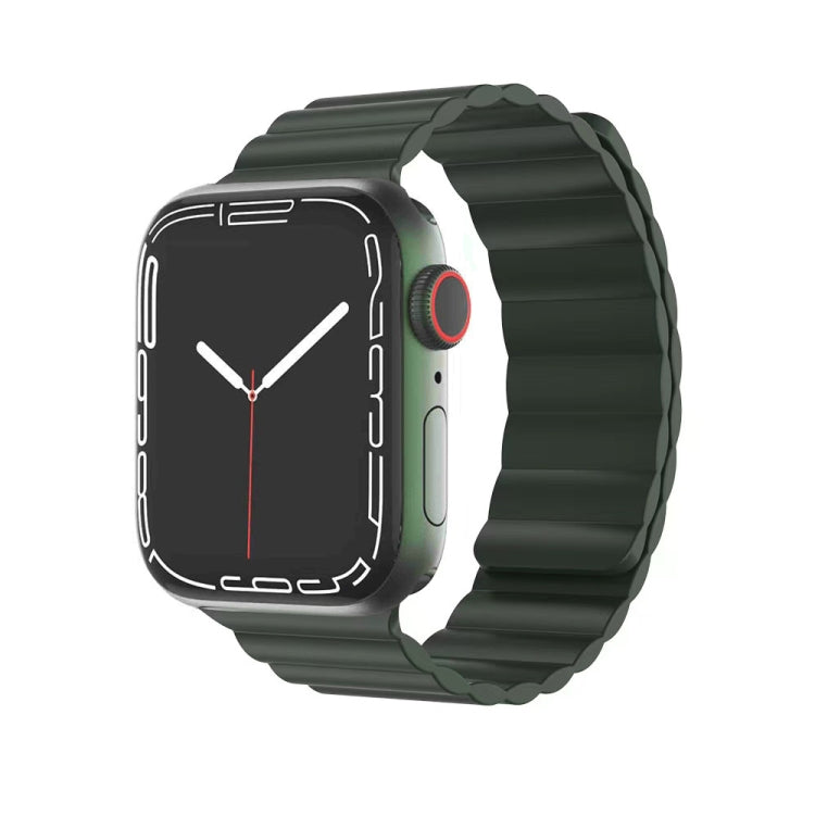 Cinturino magnetico Mutural in silicone liquido per la serie Apple Watch, 7 41mm / 6&SE&5&4 40mm / 3&2&1 38mm, 7 45mm / 6&SE&5&4 44mm / 3&2&1 42mm
