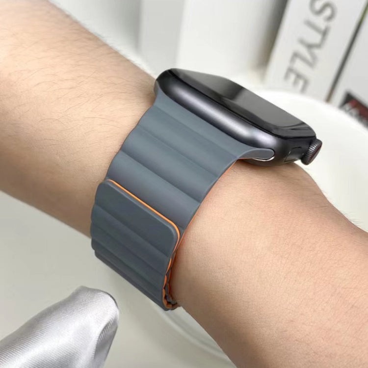 Mutural Moran Series Cinturino magnetico in silicone liquido per serie Apple Watch, 7 41mm / 6&SE&5&4 40mm / 3&2&1 38mm, 7 45mm / 6&SE&5&4 44mm / 3&2&1 42mm