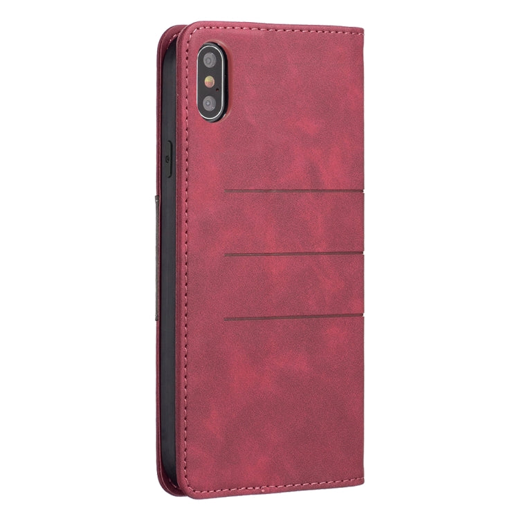 Custodia portafoglio in pelle con chiusura magnetica per iPhone X