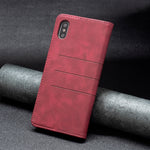 Custodia portafoglio in pelle con chiusura magnetica per iPhone X