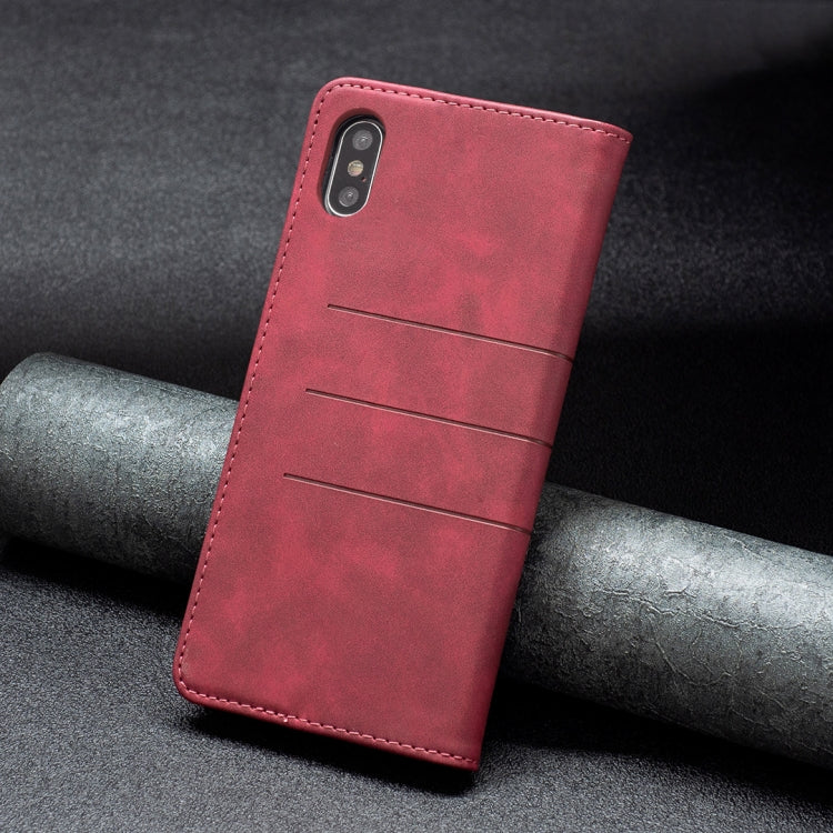 Custodia portafoglio in pelle con chiusura magnetica per iPhone X