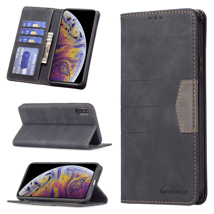 Custodia portafoglio in pelle con chiusura magnetica per iPhone X