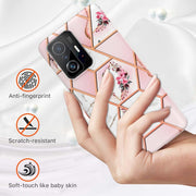 Cassa del telefono in TPU con fiore di marmo con giunzione elettrolitica, For Xiaomi Mi 11T / Mi 11T Pro, For Xiaomi Redmi 10, For Xiaomi Redmi Note 9 / 10X 4G, For Samsung Galaxy Note20, For Samsung Galaxy Note20 Ultra, For Samsung Galaxy A13 5G