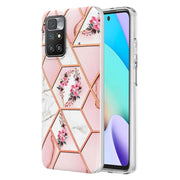 Cassa del telefono in TPU con fiore di marmo con giunzione elettrolitica, For Xiaomi Mi 11T / Mi 11T Pro, For Xiaomi Redmi 10, For Xiaomi Redmi Note 9 / 10X 4G, For Samsung Galaxy Note20, For Samsung Galaxy Note20 Ultra, For Samsung Galaxy A13 5G