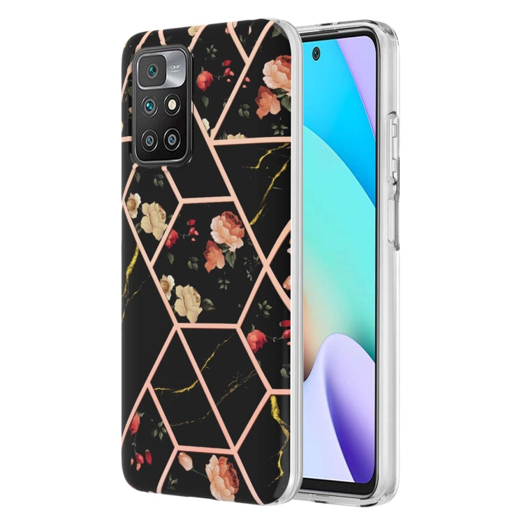 Custodia TPU con fiore di marmo per smartphone compatibili