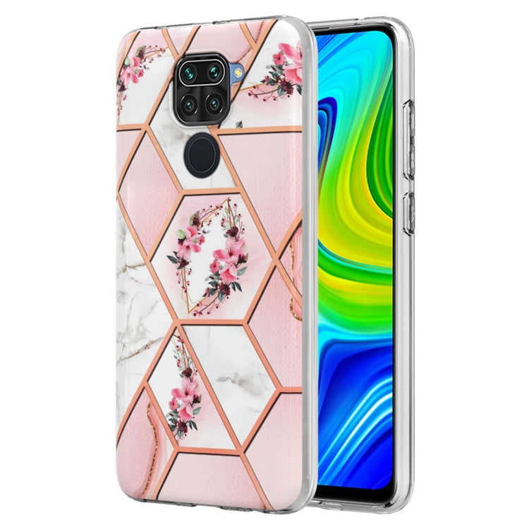 Custodia TPU con fiore di marmo per smartphone compatibili