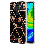 Custodia TPU con fiore di marmo per smartphone compatibili