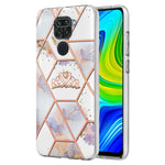 Custodia TPU con fiore di marmo per smartphone compatibili