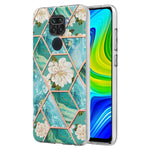Custodia TPU con fiore di marmo per smartphone compatibili