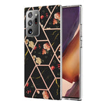 Custodia TPU con fiore di marmo per smartphone compatibili