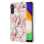 Custodia TPU con fiore di marmo per smartphone compatibili