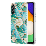 Custodia TPU con fiore di marmo per smartphone compatibili