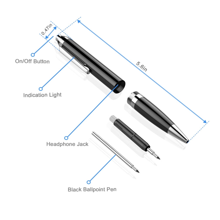 Penna registratore vocale digitale Q90 con riduzione rumore 4-32G