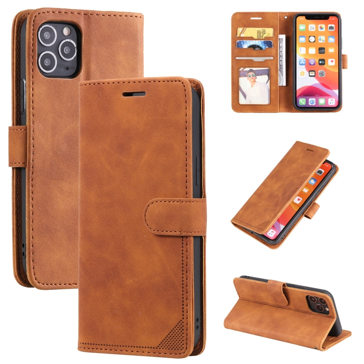 Custodia per telefono in pelle con vibrazione orizzontale con spazzola antifurto Skin Feel, For iPhone 11 Pro, For iPhone 11, For iPhone XS Max, For iPhone XR