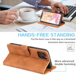 Custodia portafoglio in pelle con supporto orizzontale per iPhone