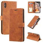 Custodia portafoglio in pelle con supporto orizzontale per iPhone