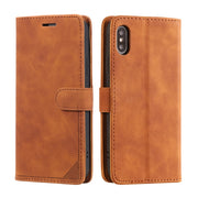 Custodia per telefono in pelle con vibrazione orizzontale con spazzola antifurto Skin Feel, For iPhone X / XS, For iPhone SE 2022 / SE 2020 / 8 / 7, For iPhone 8 Plus & 7 Plus