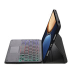 AHV7-AS Pelle di agnello Texture Retroilluminazione a tre colori Custodia per tablet in pelle con tastiera Bluetooth con touchpad per Honor Tablet V7 Pro, AHV7-AS
