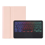 AHV7-AS Pelle di agnello Texture Retroilluminazione a tre colori Custodia per tablet in pelle con tastiera Bluetooth con touchpad per Honor Tablet V7 Pro, AHV7-AS