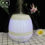 Macchina per aromaterapia con purificatore d'aria a grana di legno con umidificatore a LED da 400 ml con luce a LED colorata, AU Plug, EU Plug, UK Plug, US Plug