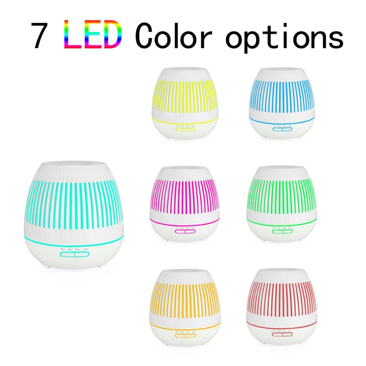Macchina per aromaterapia con purificatore d'aria a grana di legno con umidificatore a LED da 400 ml con luce a LED colorata, AU Plug, EU Plug, UK Plug, US Plug