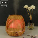 Macchina per aromaterapia con purificatore d'aria a grana di legno con umidificatore a LED da 400 ml con luce a LED colorata, AU Plug, EU Plug, UK Plug, US Plug
