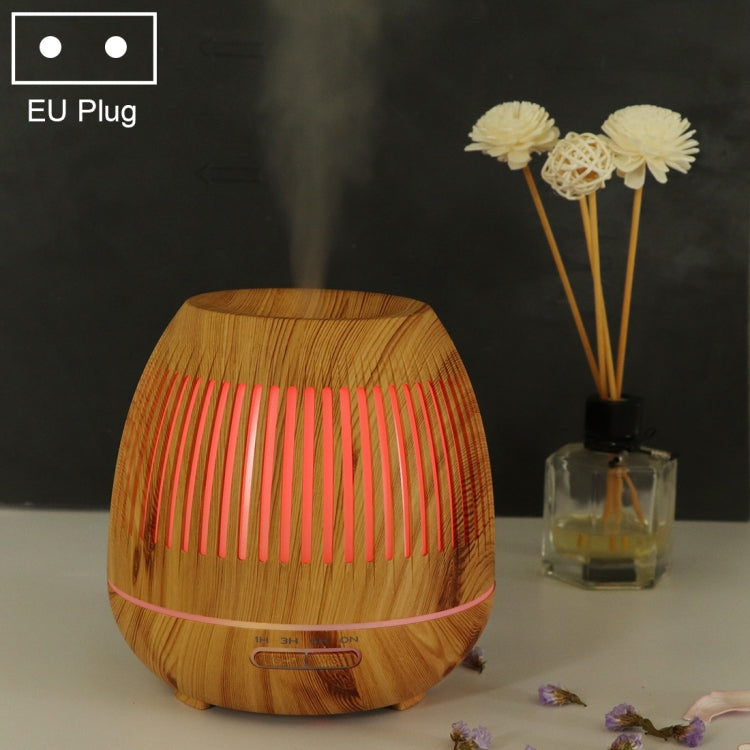 Macchina per aromaterapia con purificatore d'aria a grana di legno con umidificatore a LED da 400 ml con luce a LED colorata, AU Plug, EU Plug, UK Plug, US Plug