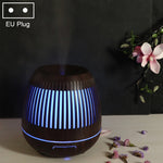 Macchina per aromaterapia con purificatore d'aria a grana di legno con umidificatore a LED da 400 ml con luce a LED colorata, AU Plug, EU Plug, UK Plug, US Plug