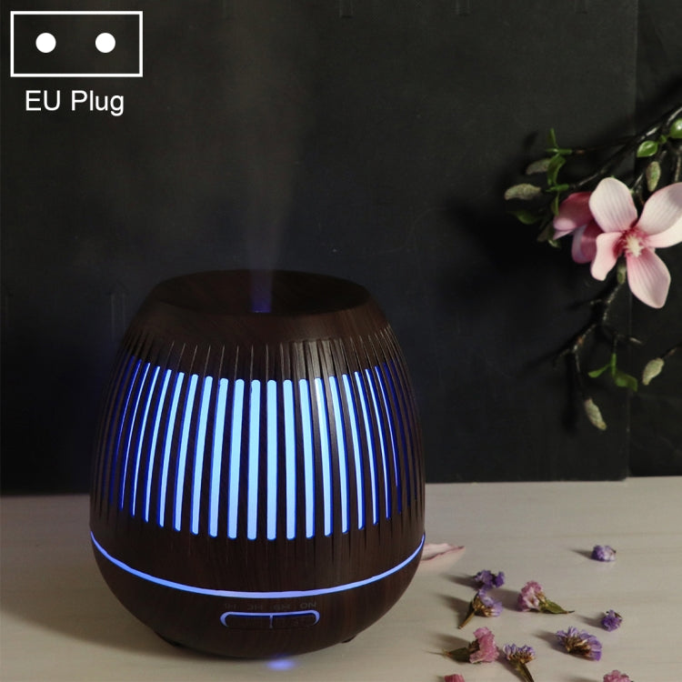 Macchina per aromaterapia con purificatore d'aria a grana di legno con umidificatore a LED da 400 ml con luce a LED colorata, AU Plug, EU Plug, UK Plug, US Plug