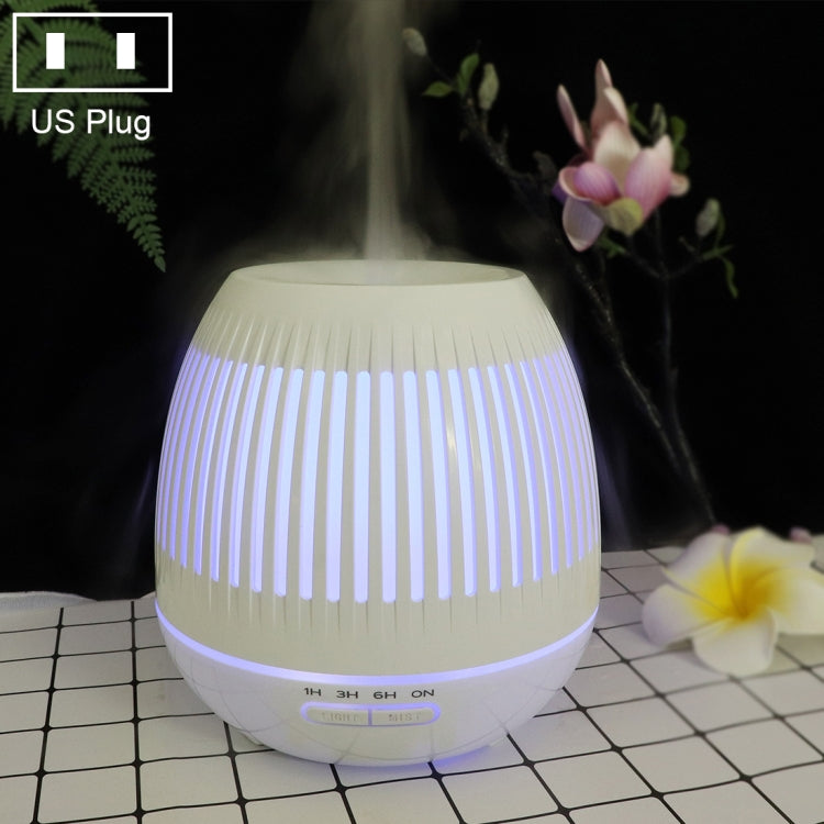 Macchina per aromaterapia con purificatore d'aria a grana di legno con umidificatore a LED da 400 ml con luce a LED colorata, AU Plug, EU Plug, UK Plug, US Plug