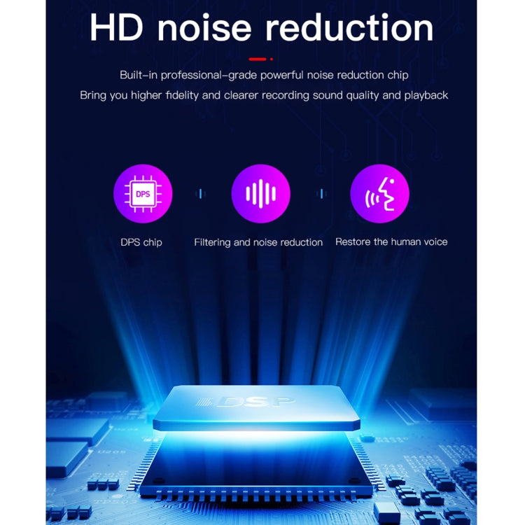 Q39 Registratore di controllo vocale con riduzione del rumore ad alta definizione intelligente AI, 4GB, 8GB, 16GB, 32GB