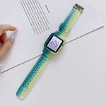 Cinturino in TPU trasparente sfumato Jelly per Apple Watch Series, 7 41mm / 6&SE&5&4 40mm / 3&2&1 38mm, 7 45mm / 6&SE&5&4 44mm / 3&2&1 42mm