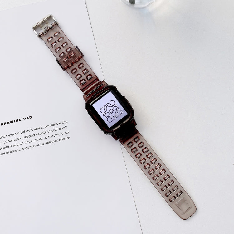 Cinturino in TPU trasparente sfumato Jelly per Apple Watch Series, 7 41mm / 6&SE&5&4 40mm / 3&2&1 38mm, 7 45mm / 6&SE&5&4 44mm / 3&2&1 42mm
