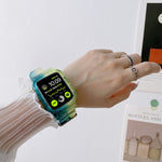Cinturino in TPU trasparente sfumato Jelly per Apple Watch Series, 7 41mm / 6&SE&5&4 40mm / 3&2&1 38mm, 7 45mm / 6&SE&5&4 44mm / 3&2&1 42mm