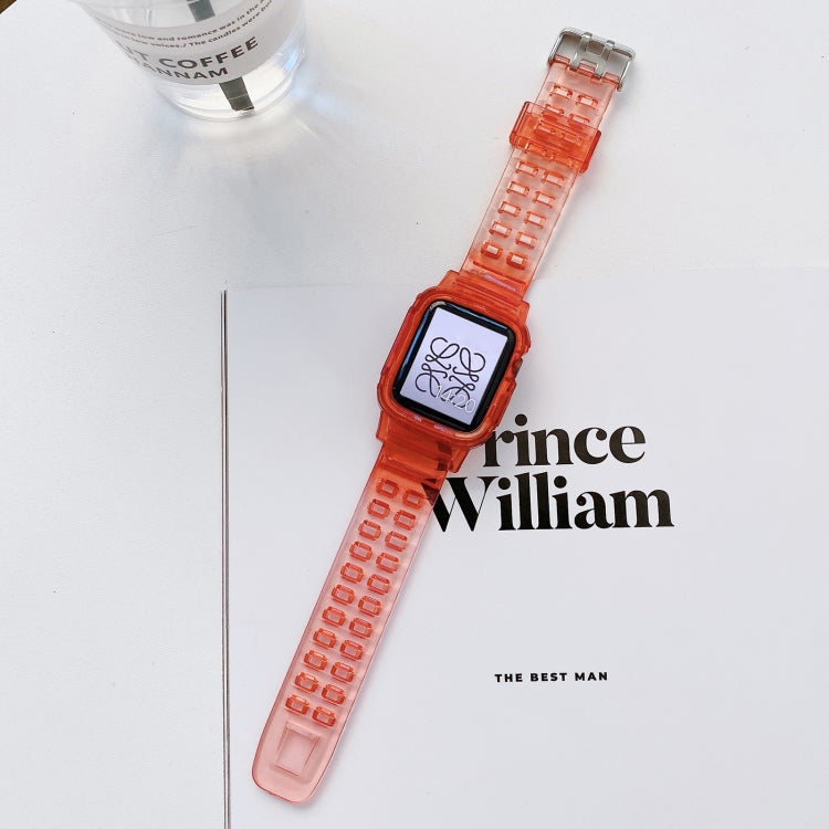 Cinturino in TPU trasparente sfumato Jelly per Apple Watch Series, 7 41mm / 6&SE&5&4 40mm / 3&2&1 38mm, 7 45mm / 6&SE&5&4 44mm / 3&2&1 42mm
