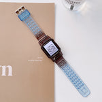 Cinturino in TPU trasparente sfumato Jelly per Apple Watch Series, 7 41mm / 6&SE&5&4 40mm / 3&2&1 38mm, 7 45mm / 6&SE&5&4 44mm / 3&2&1 42mm